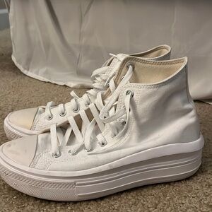 Platform Converse Sneakers - White, Size 10 (Women’s)